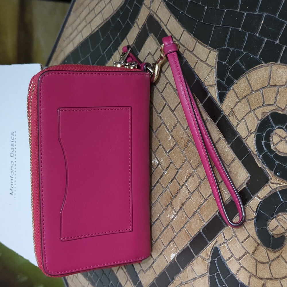COACH Pink Leather Double Zip Wristlet Wallet. GREAT CONDITION - Picture 2 of 6